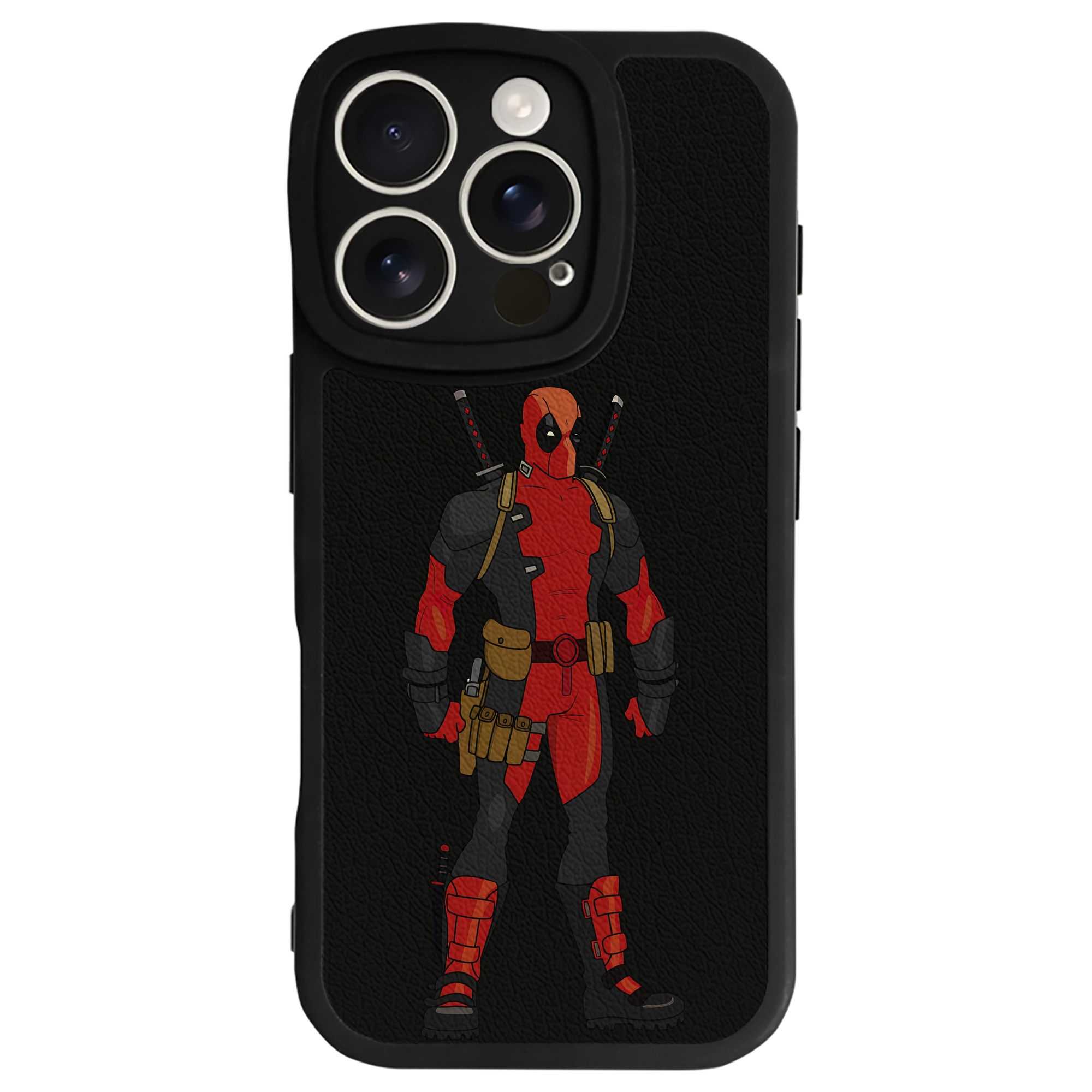 （画像用） Deadpool デッドプール 【iPhone 16シリーズ対応】シリコンスマホケース（レザー調） 材質：シリコン